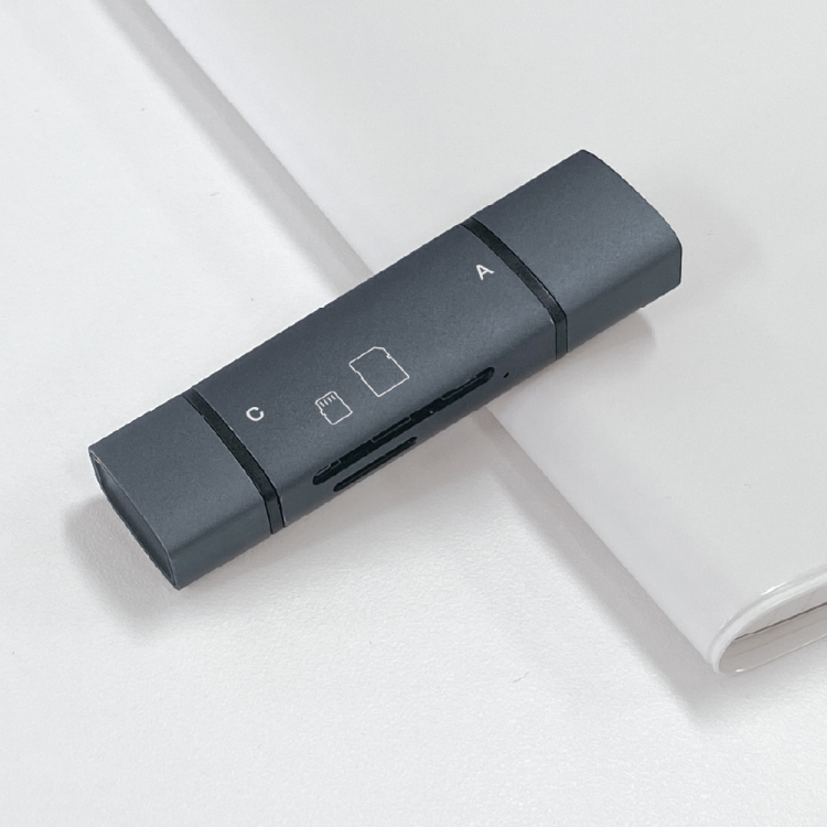 ナカバヤシ USB3.2Gen1(3.1Gen1/3.0)  Type-C&A SD/micoroSDアルミカードリーダー CRW-DC3SD86GY　(tm)の商品画像5枚目