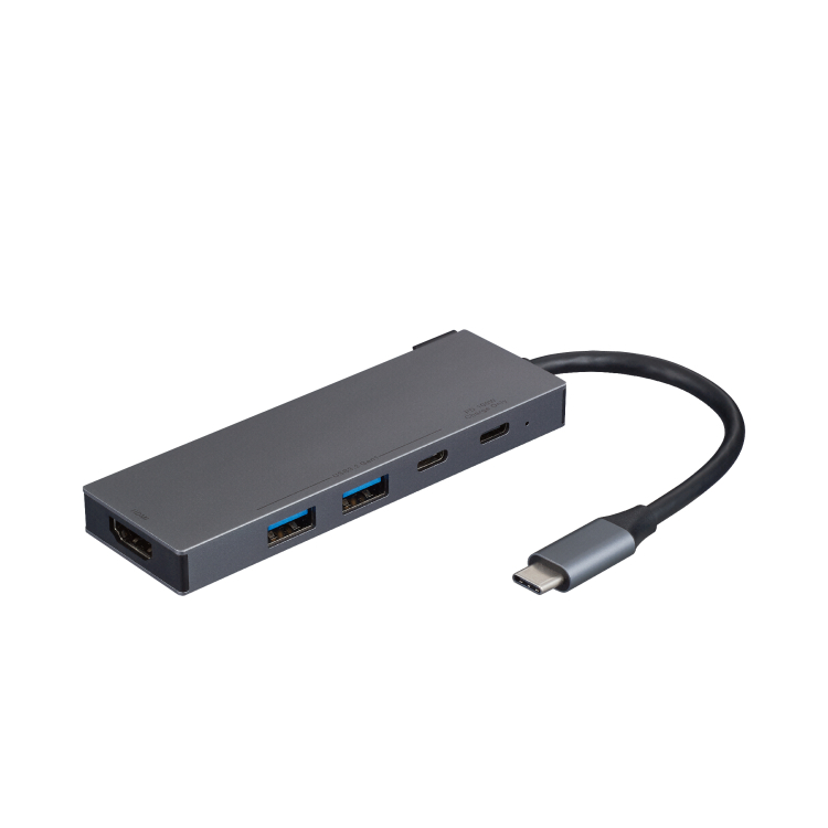 ナカバヤシ 【STIX】PD対応 Type-C 5in1スタンダードドッキングステーション/グレー UD-C13GY (tm)の商品画像7枚目