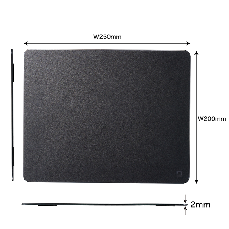 ナカバヤシ　ガラスマウスパッド 2mm/ブラック　MUP-944BK　(tm)の商品画像10枚目