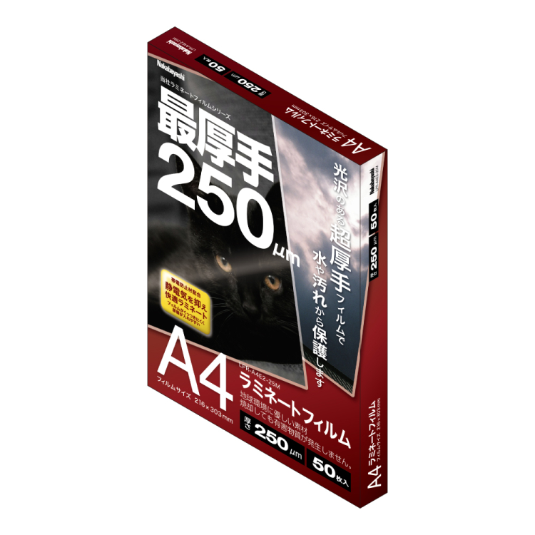 ナカバヤシ　ラミネートフィルムE2　250μm　50枚入　A4　LPR-A4E2-25M　(tm)の商品画像2枚目