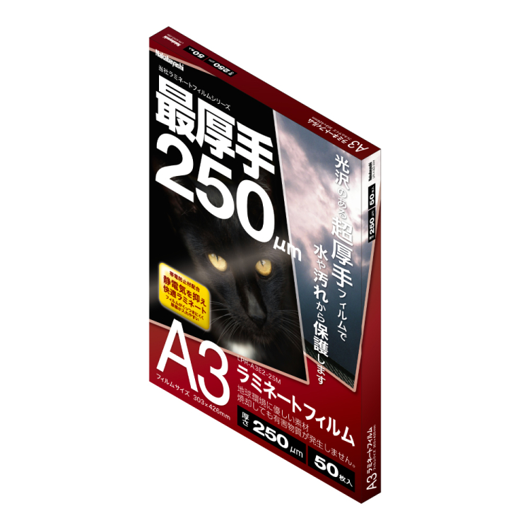 ナカバヤシ ラミネートフィルムE2 250μm 50枚入 A3 LPR-A3E2-25M (tm)の商品画像2枚目