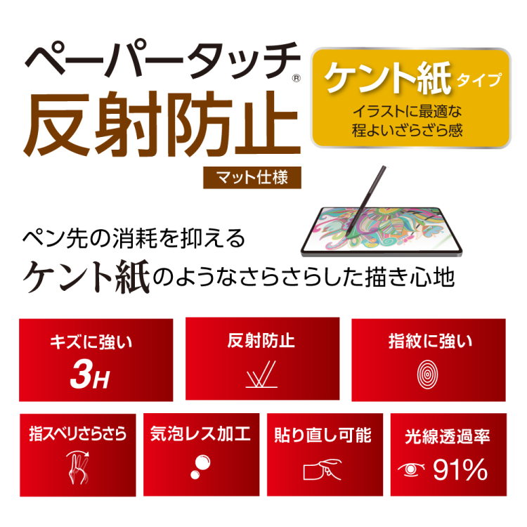 ナカバヤシ　ワコム MovinkPad 11用フィルムペーパータッチ・ケント紙タイプ　TBF-WMP11FLGPK　(tm)の商品画像2枚目