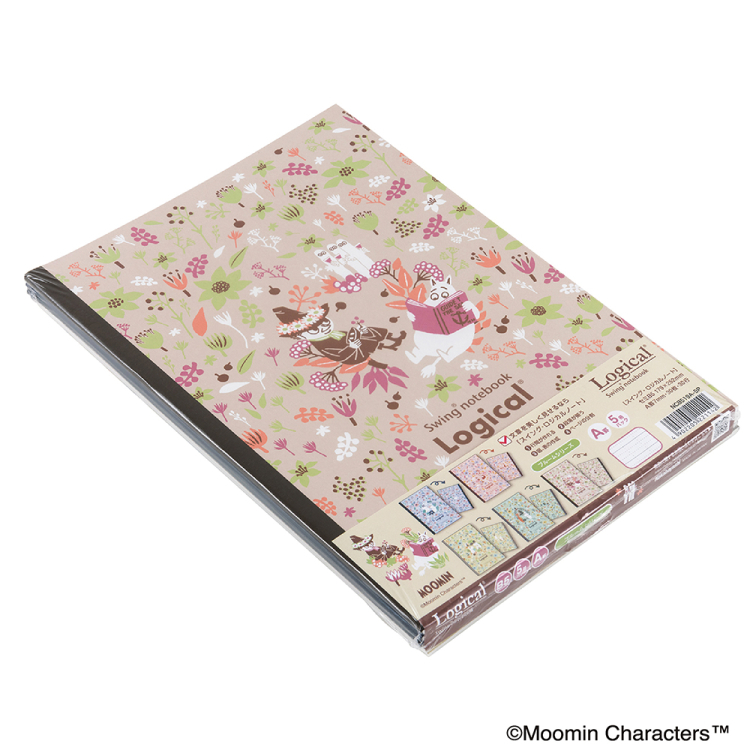 ナカバヤシ スイング・ロジカルノート セミB5 A罫 ムーミンブルームシリーズ 5冊パック NCB519A-5Pの商品画像1枚目