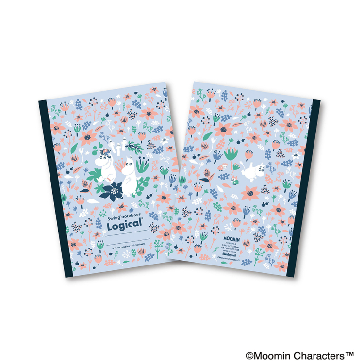 ナカバヤシ スイング・ロジカルノート セミB5 A罫 ムーミンブルームシリーズ 5冊パック NCB519A-5Pの商品画像3枚目