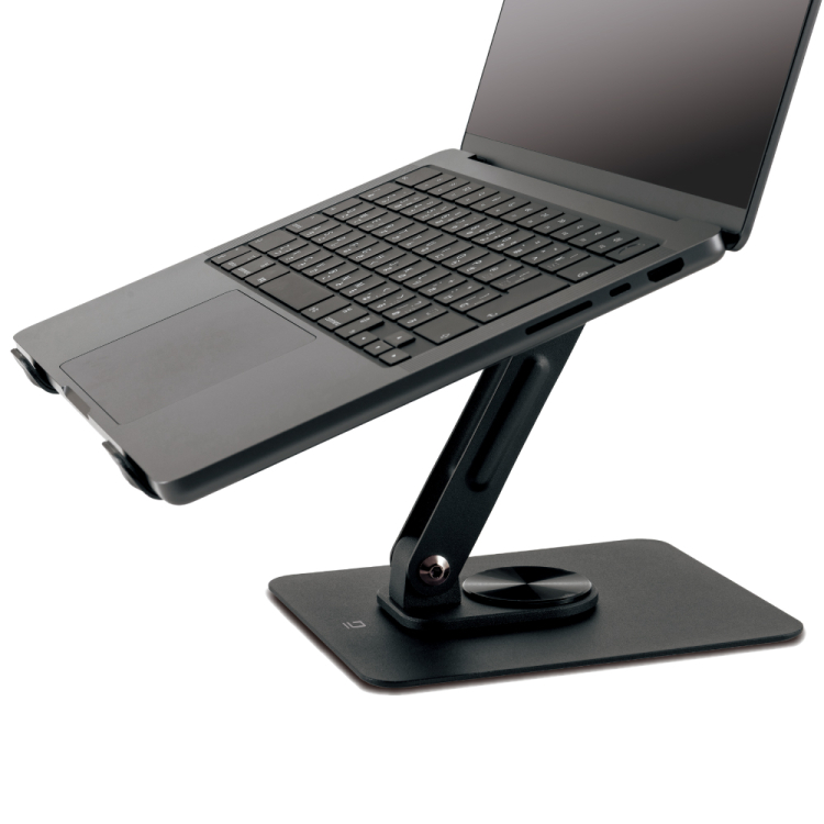 ナカバヤシ 360°回転式ノートPCスタンド/ブラック NPA-010BK (tm)の商品画像1枚目