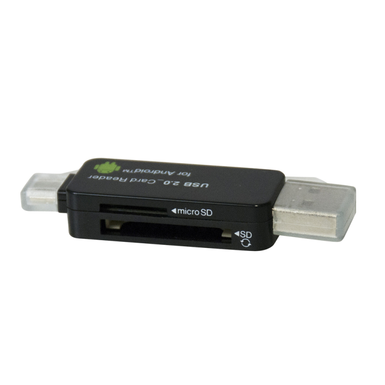 ナカバヤシ Digio2 USB2.0 カードリーダー･ライター microUSB SDカード ブラック CRW-DSD63BK　(tm)の商品画像3枚目