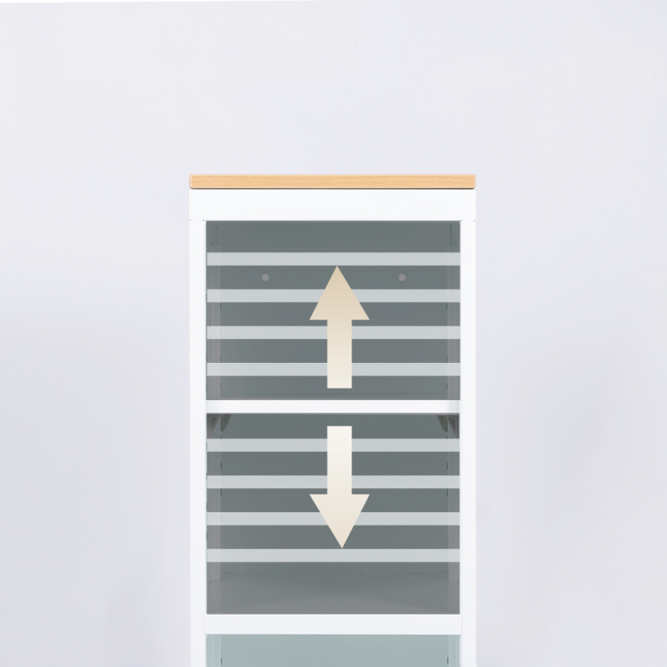 ナカバヤシ アバンテ-リネア パーソナルストレイジ 1列2段/マットホワイト ATF-PL2MWの商品画像15枚目