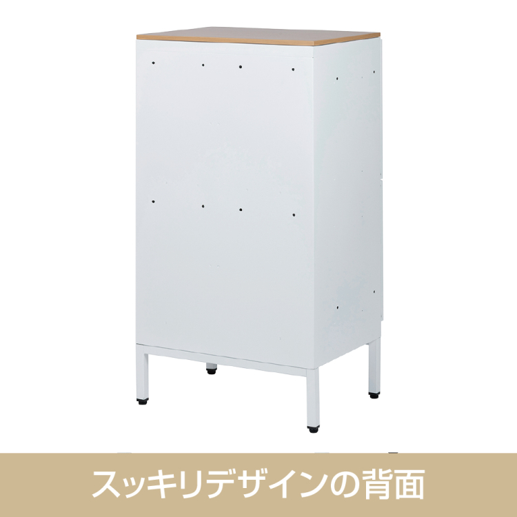 ナカバヤシ　アバンテ-リネア パーソナルストレイジ 2列2段／マットホワイト　ATF-PL4MWの商品画像4枚目