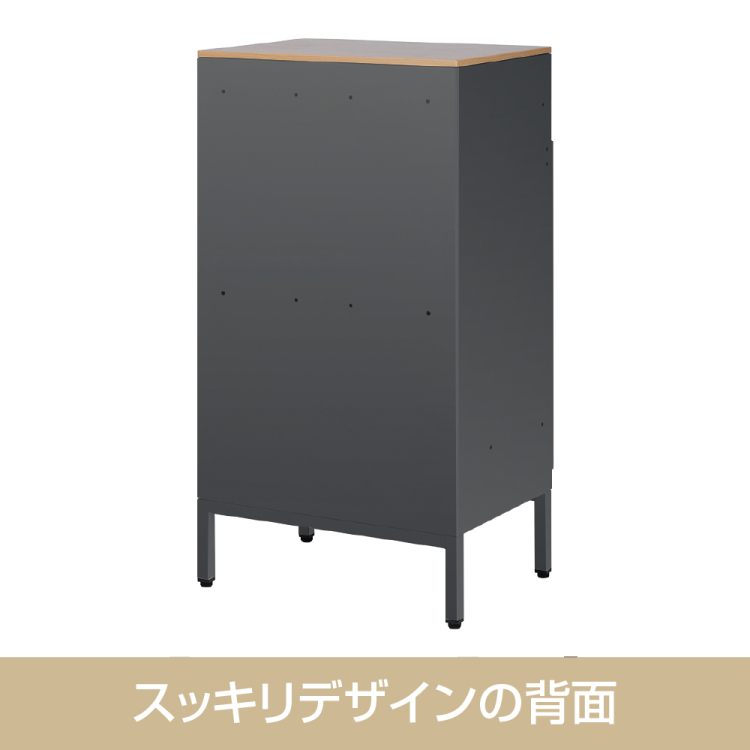 ナカバヤシ　アバンテ-リネア ダストストレイジ 2列／マットブラック　ATF-DB2MBKの商品画像4枚目