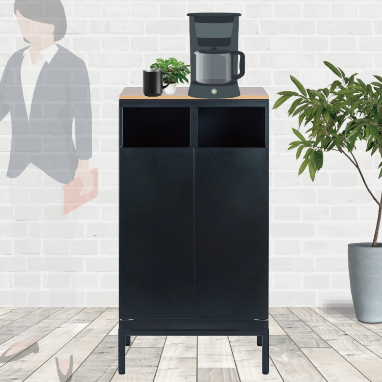 ナカバヤシ　アバンテ-リネア ダストストレイジ 2列／マットブラック　ATF-DB2MBKの商品画像14枚目