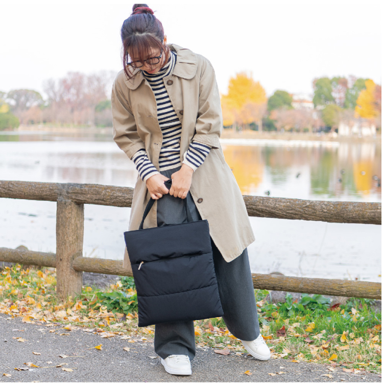 ナカバヤシ キャリングバッグ/トートバッグ/ブラック CB-290BK (tm)の商品画像9枚目