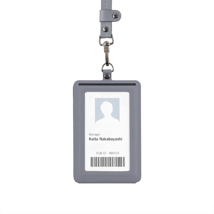 ナカバヤシ　Mag＋o（マグト）/マグネットIDカードホルダー/タテ型/ストーングレー　MGT-ID-02-N　(tm)の商品画像3枚目