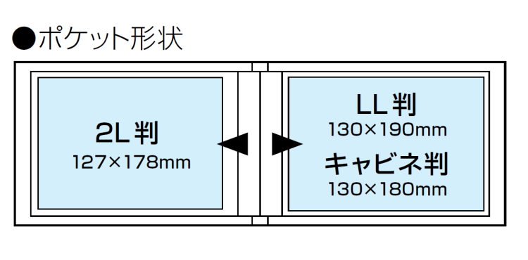 ナカバヤシ cotto. (コット) 黒台紙フォトアルバム/2L判ヨコ24枚/ホワイト A-COP2L-240-Wの商品画像5枚目