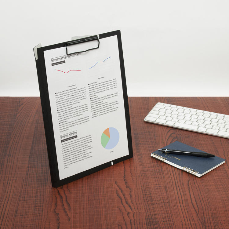 ナカバヤシ スタンドクリップボードブラック QB-STA4E-BKの商品画像2枚目