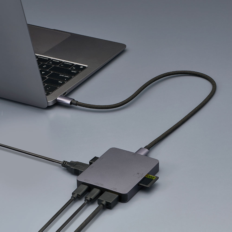 ナカバヤシ　Ｔｙｐｅ－Ｃ７ｉｎ１ハイスピードドック／グレー　UD-C17GY　(tm)の商品画像3枚目