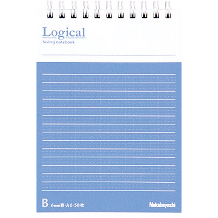 ナカバヤシ　スイング・ロジカルWリングノート　A6　B罫50枚　NW-A601B/COCの商品画像