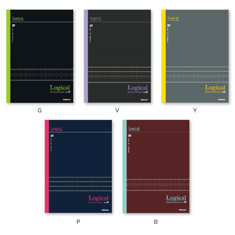 ナカバヤシ　ロジカルノート　セミB5　バイカラー　B罫　5P　NB506B-5Pの商品画像3枚目