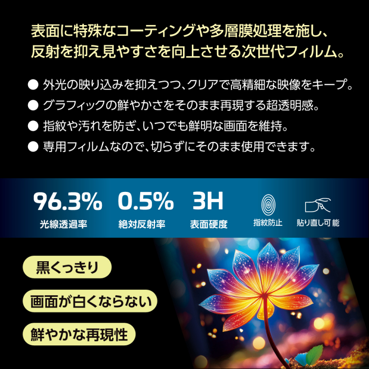 ナカバヤシ　MacBook Neo用フィルムAR低反射・光沢　SF-MBN1301FLKAR　(tm)の商品画像3枚目