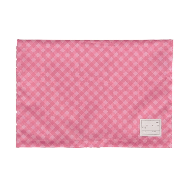 ナカバヤシ　防災ずきん用カバー　チェック　ピンク　BZK-102Pの商品画像1枚目