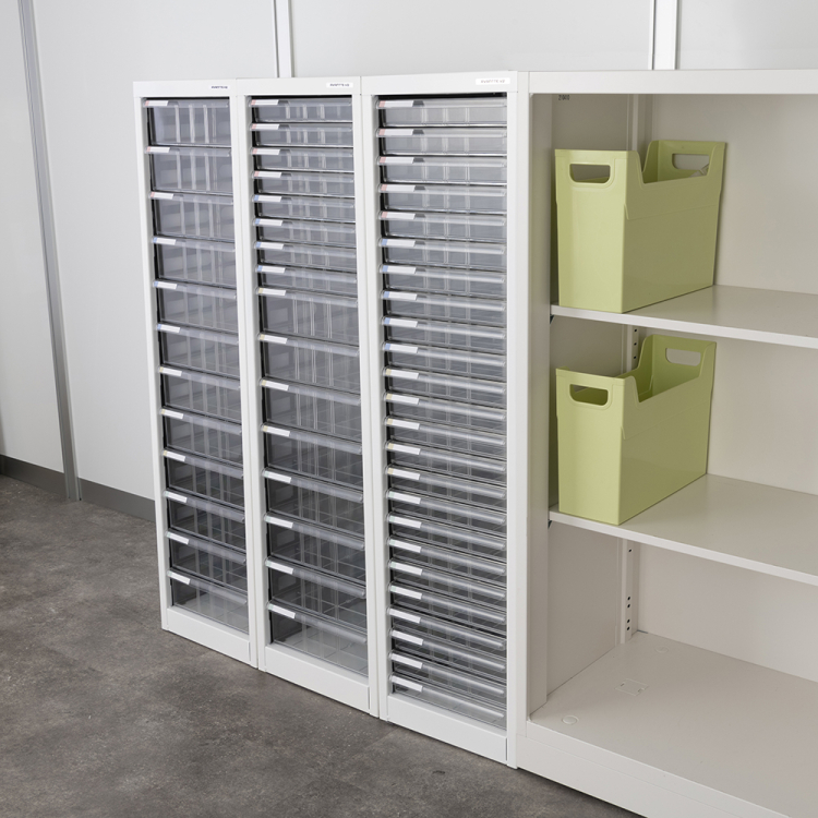 ナカバヤシ　アバンテV2フロアケース　　浅24段／シロ　AF-24の商品画像2枚目