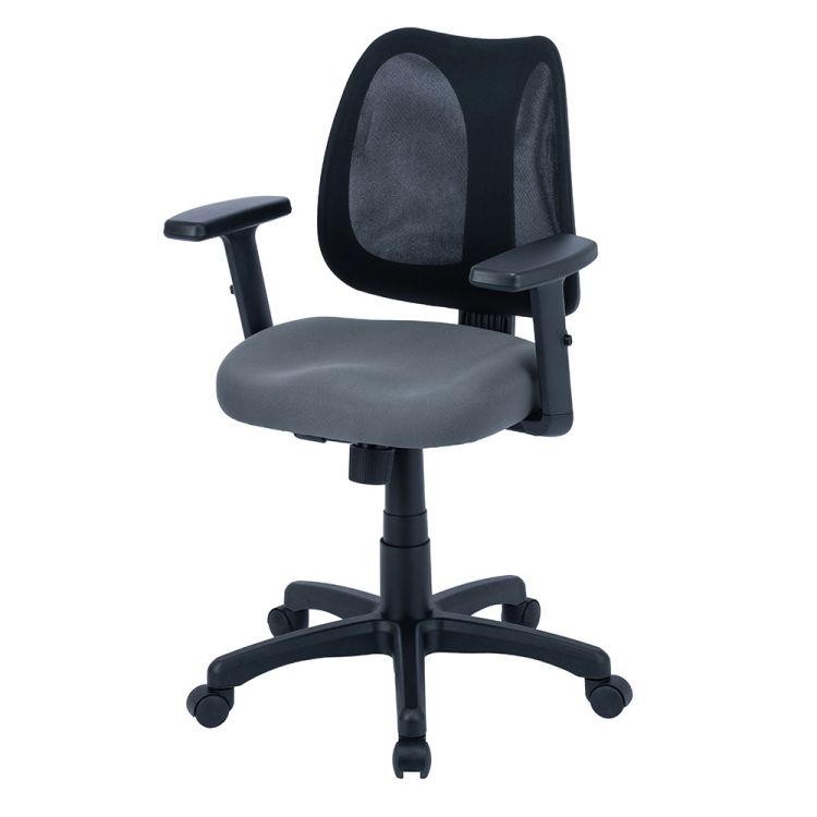 ナカバヤシ　ソリッドメッシュチェア／グレー　RZS-201GY　(tm)の商品画像7枚目