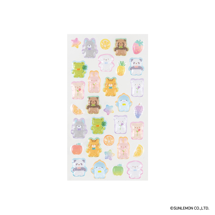 ナカバヤシ うるぷくたんシール ふわふわたっとん/フルーツ RSTK-001-3の商品画像2枚目