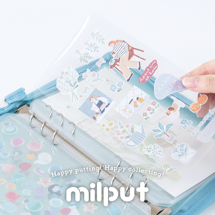ナカバヤシ ミルプット/シールバインダー/ミントラテ MIL-SB-LG-Bの商品画像15枚目