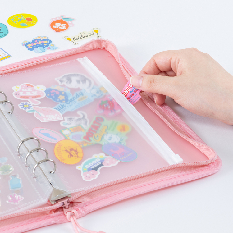 ナカバヤシ　ミルプット／シールバインダー／イチゴミルク　MIL-SB-LG-Pの商品画像8枚目