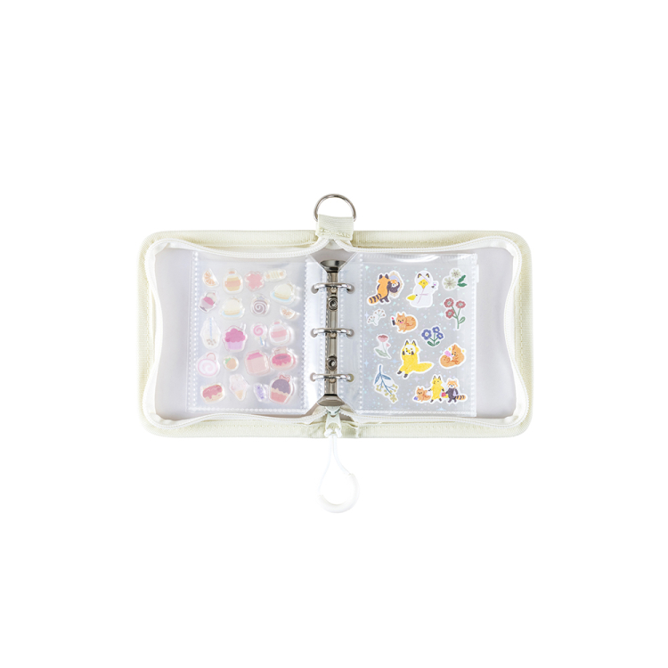 ナカバヤシ　ミルプット／シールバインダー／mini／ミルク　MIL-SB-MN-Wの商品画像8枚目