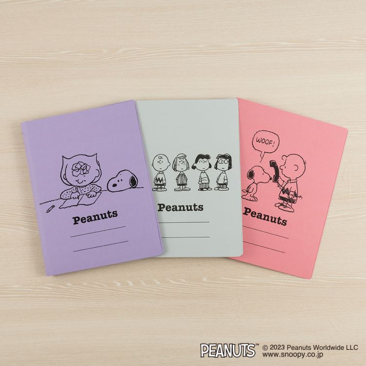 ナカバヤシ　フラットファイルJ A4S　3冊パック　ピーナッツB柄　FF-J8031-3PBの商品画像2枚目