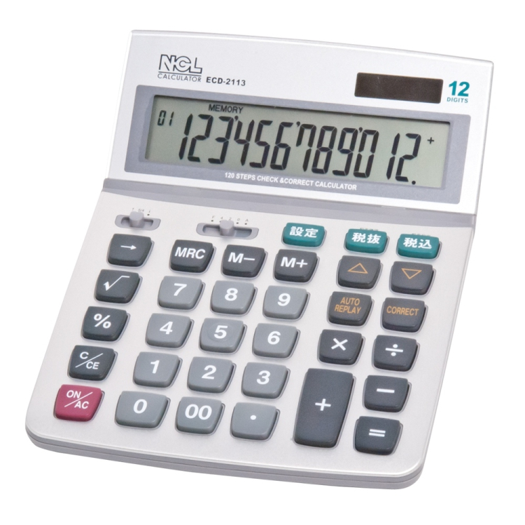 ナカバヤシ　電卓　デスクトップ多機能タイプ　L　ECD-2113Sの商品画像