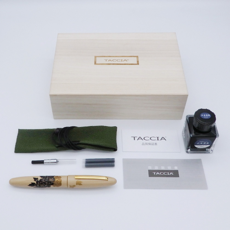 ナカバヤシ TACCIA 影絵 蒔絵万年筆 牡丹と蝶々-B TKG-L18F-BC-Bの商品画像12枚目