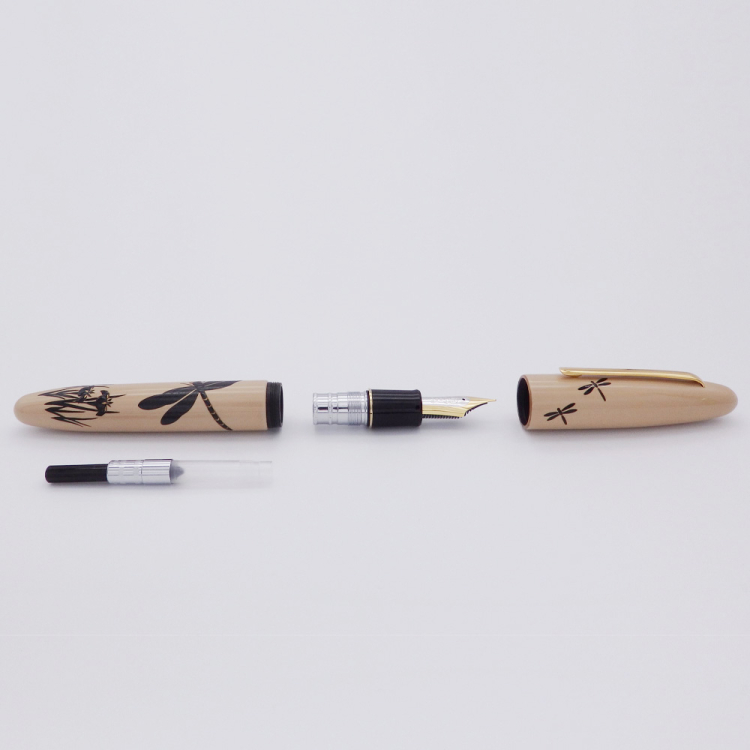 ナカバヤシ TACCIA 影絵 蒔絵万年筆 蜻蛉と菖蒲-M TKG-L18F-TS-Mの商品画像6枚目
