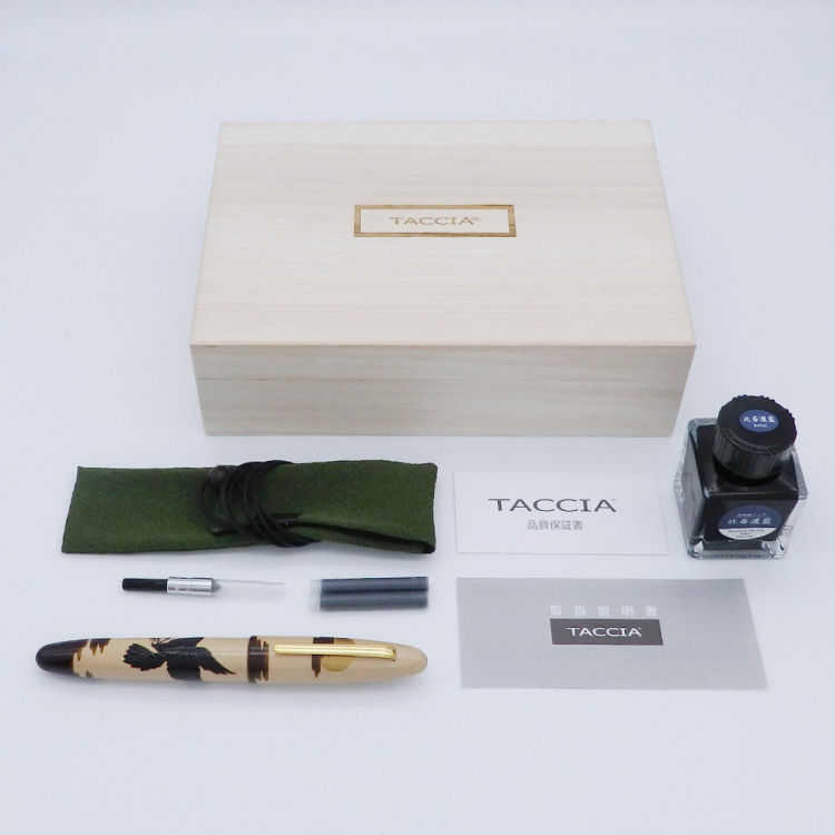 ナカバヤシ　TACCIA　影絵　蒔絵万年筆　八咫烏と太陽-M　TKG-L18F-YT-Mの商品画像9枚目