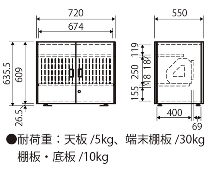ナカバヤシ　タブレット保管庫　22台収納／ホワイト　PTB-22LWの商品画像3枚目
