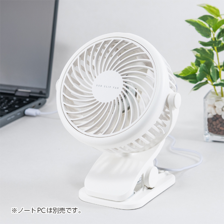 ナカバヤシ　USB扇風機／ホワイト　USF-25W　(tm)の商品画像10枚目