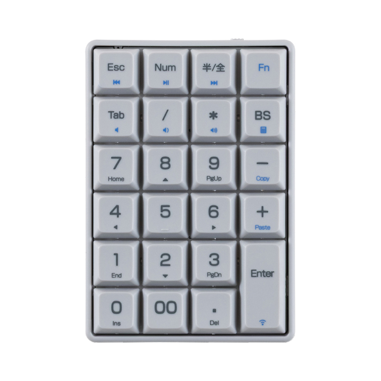 ナカバヤシ　ワイヤレステンキー　ロングストローク／グレー　TEN24G04GY　(tm)の商品画像2枚目