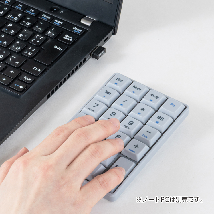 ナカバヤシ　ワイヤレステンキー　ロングストローク／グレー　TEN24G04GY　(tm)の商品画像13枚目