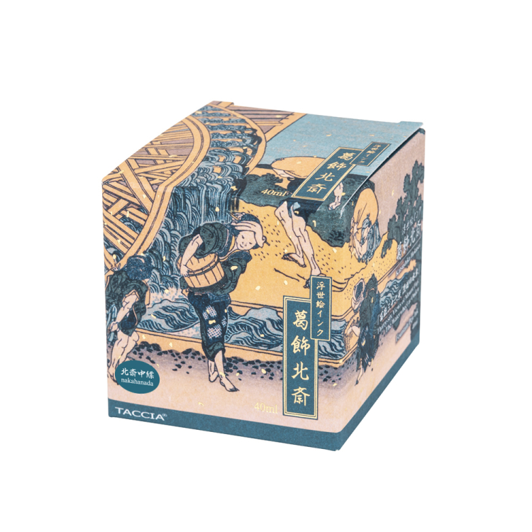 ナカバヤシ TACCIA 万年筆用 浮世絵インク・染料・40ml／北斎中縹 TFPI