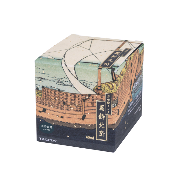 ナカバヤシ　TACCIA　万年筆用　浮世絵インク・染料・40ml／北斎青鈍　TFPI-WD42-27の商品画像2枚目