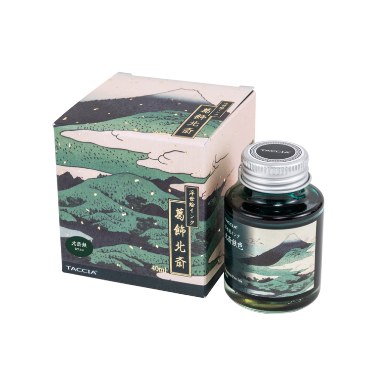ナカバヤシ TACCIA 万年筆用 浮世絵インク・染料・40ml/北斎鉄 TFPI-WD42-31の商品画像1枚目