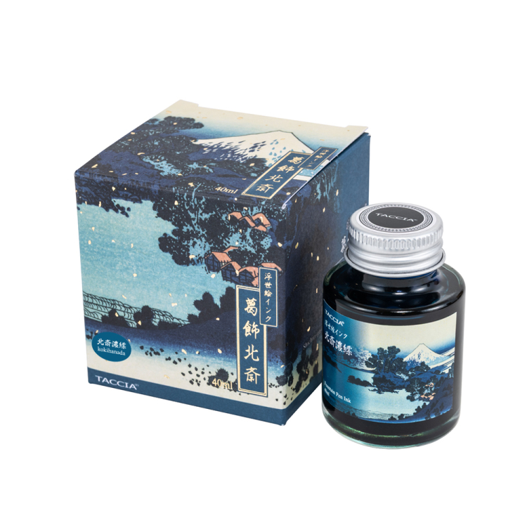ナカバヤシ TACCIA 万年筆用 浮世絵インク・染料・40ml/北斎濃縹 TFPI-WD42-32の商品画像1枚目