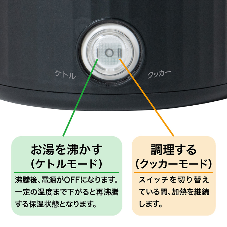 ナカバヤシ　持ち運べる電気マルチポット／ブラック　MBE-TP01BK　(tm)の商品画像11枚目