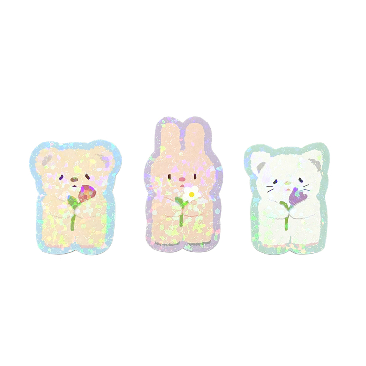 ナカバヤシ ふわふわたっとん きらきらステッカーセット/2 STK-002-2の商品画像2枚目