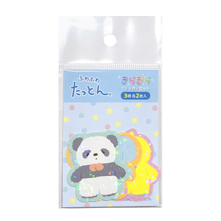 ナカバヤシ ふわふわたっとん きらきらステッカーセット/3 STK-002-3の商品画像1枚目