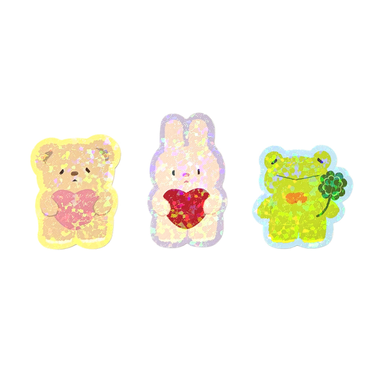 ナカバヤシ ふわふわたっとん きらきらステッカーセット/5 STK-002-5の商品画像2枚目