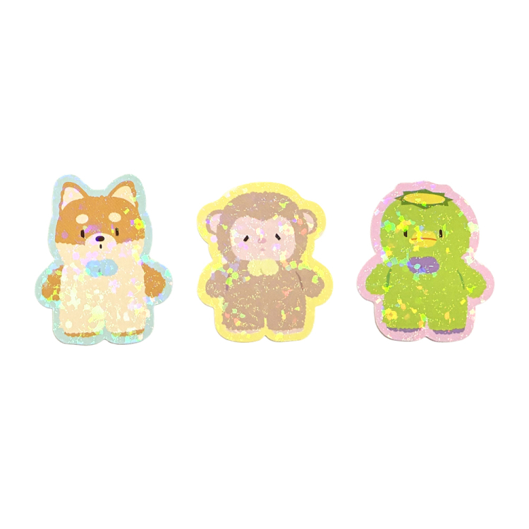 ナカバヤシ ふわふわたっとん きらきらステッカーセット/6 STK-002-6の商品画像2枚目