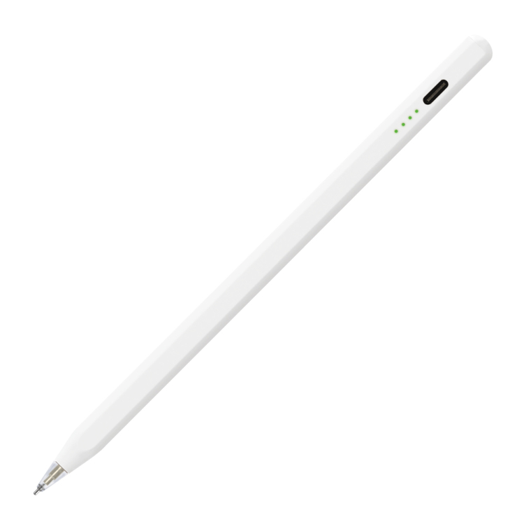 ナカバヤシ iPad専用充電式タッチペン<金属製ペン先タイプ>/ホワイト TPEN-006W (tm)の商品画像1枚目