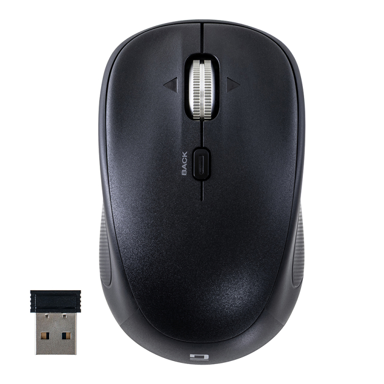 ナカバヤシ　【感動ホイールマウス】  小型Bluetooth・USB無線(デュアル)静音4ボタンBlueLEDマウス/ブラック　MUS-DKQ257BK　(tm)の商品画像5枚目