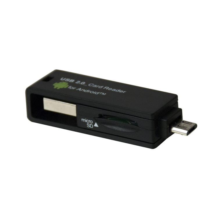 ナカバヤシ Digio2 USB2.0 カードリーダー･ライター microUSB microSD ブラック CRW-DMSD64BK　(tm)の商品画像3枚目